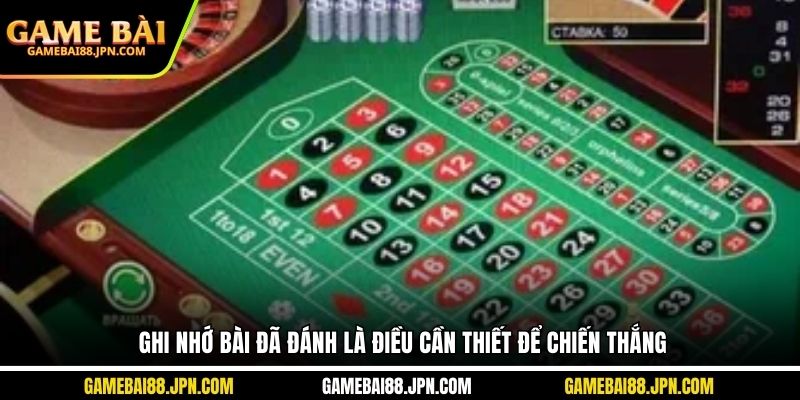 Ghi nhớ bài đã đánh là điều cần thiết để chiến thắng